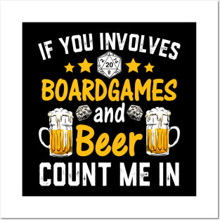 Board Games and Beer For Gamer and Drinker Posters and Art